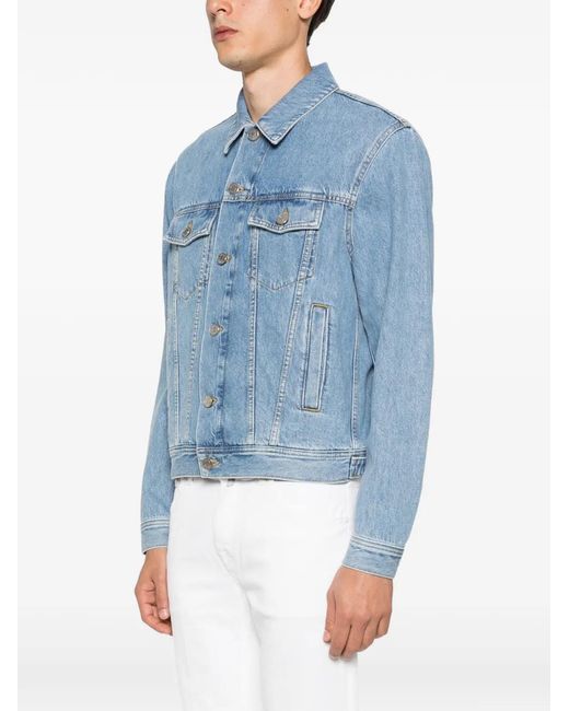 Jacob Cohen Blue Button Denim Jacket for men