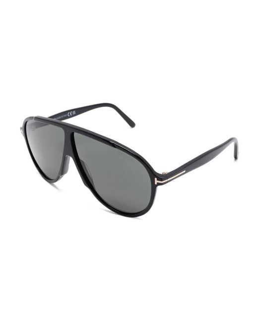 Tom Ford Gray Pilot-Frame Sunglasses