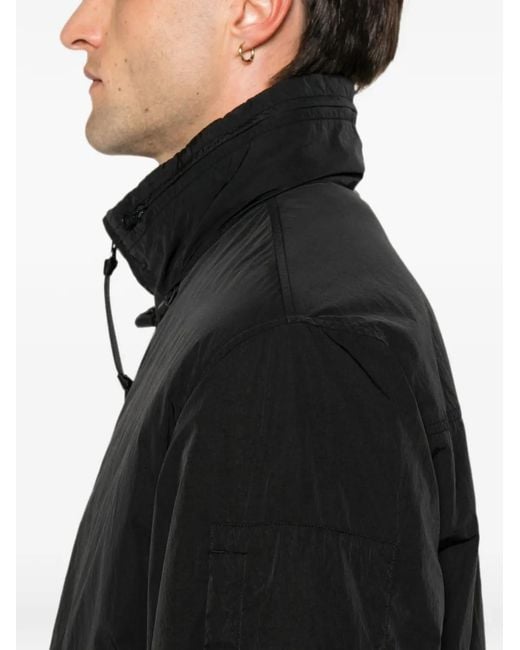 C P Company Black Lens-Detail High-Neck Jacket for men
