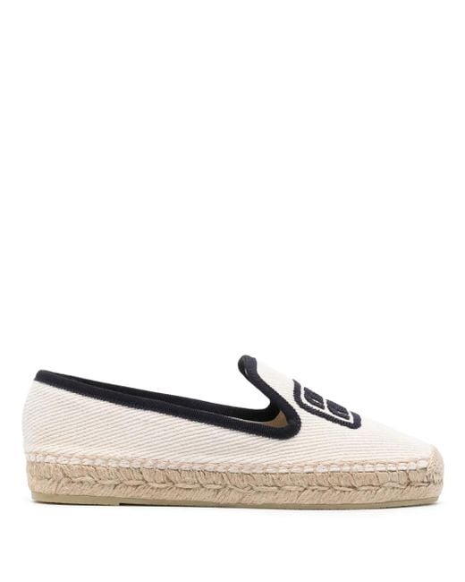 Miu Miu Brown Logo-Embroidered Espadrilles