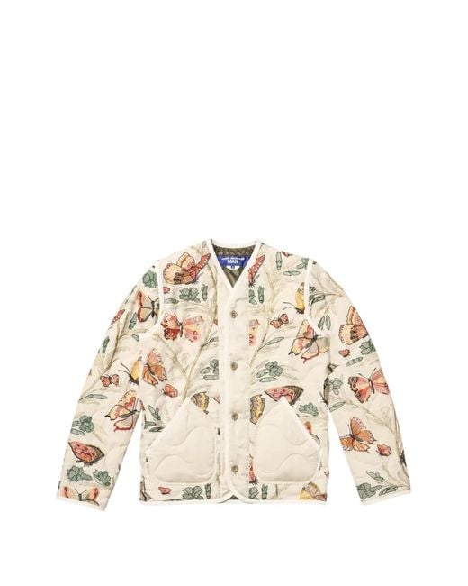 Junya Watanabe Natural Veste À Imprimé Papillon for men