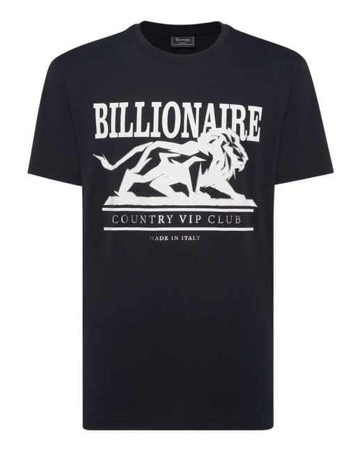 Billionaire Black Logo-Print Round-Neck T-Shirt for men
