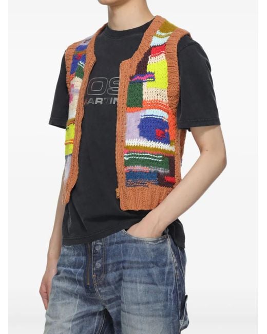 Martine Rose Brown Zip-Up Vest for men