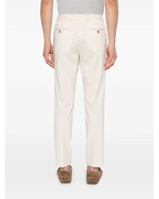 Manuel Ritz White Drawstring Charm Trousers for men
