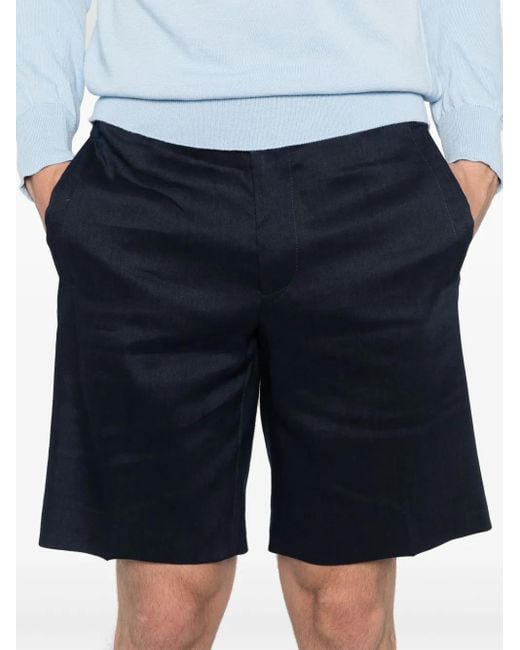 メンズ Corneliani High-waisted Shorts Blue