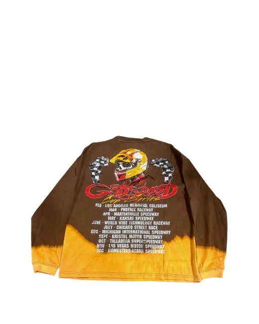 Godspeed Orange Bleached-Effect Sweatshirt for men