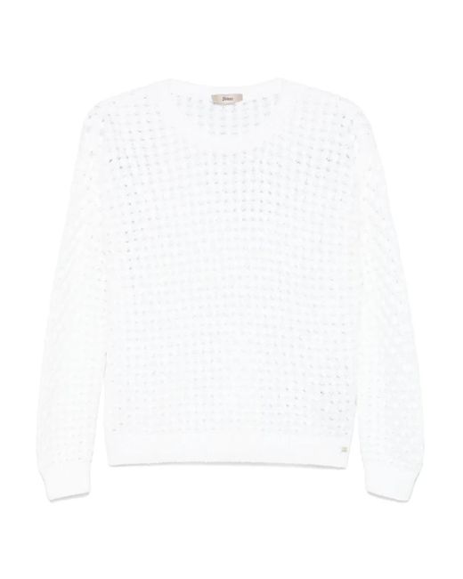Herno オープンニット セーター White
