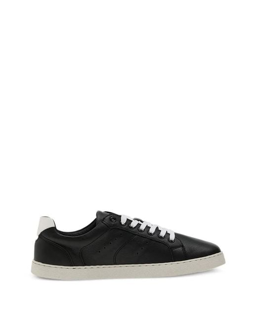 Groundies Black Round-Toe Lace-Up Sneakers