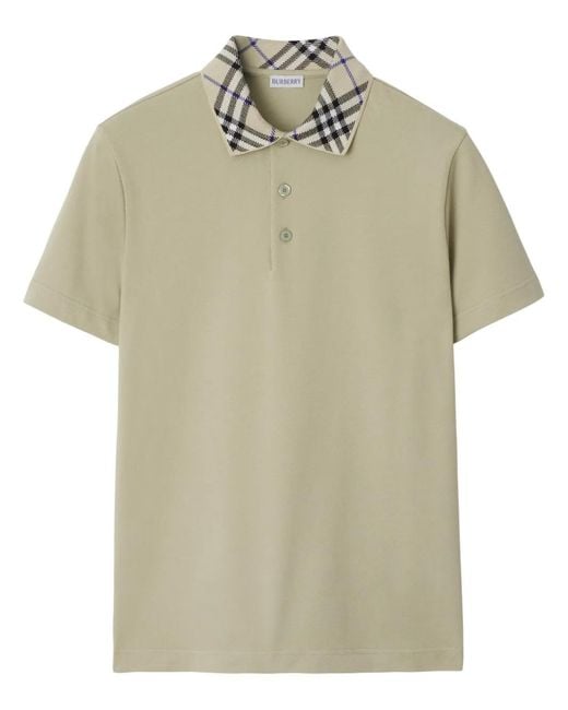 Burberry Natural Cotton Polo Shirt for men