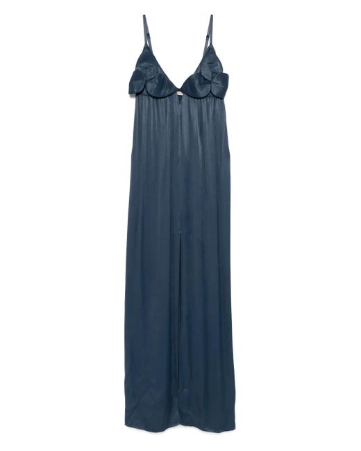 MOUTAKI Pleated Dress Blue