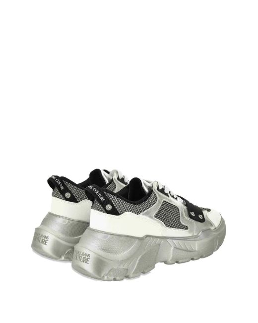 Versace Jeans Couture Mesh-Sneakers mit Metallic-Einsatz in Gray für Herren