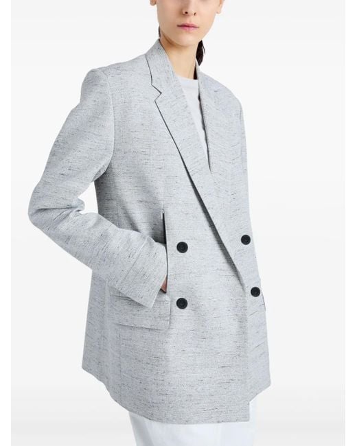 Proenza Schouler Gray Hadley Mélange-Effect Blazer