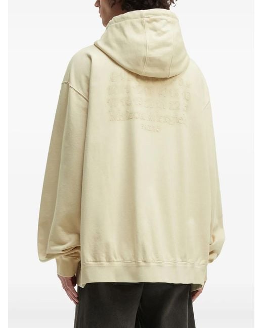 Maison Margiela Natural Embroidered Hoodie for men