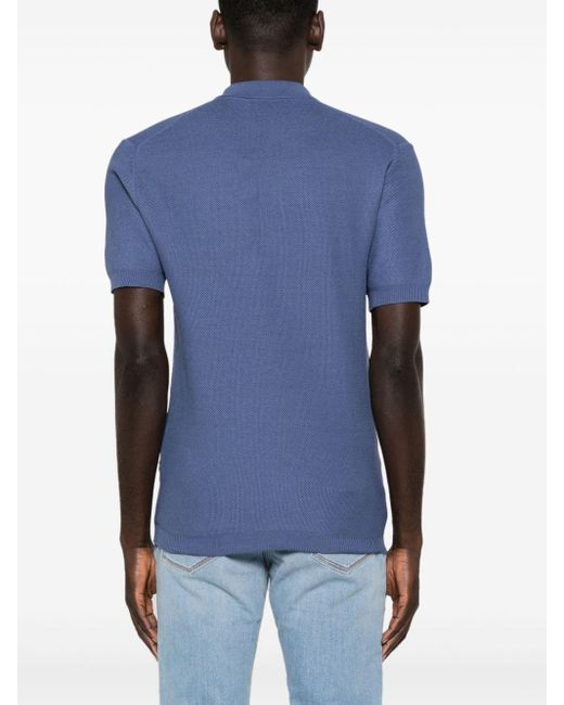 Orlebar Brown Blue Maranon Honeycomb Polo Shirt for men