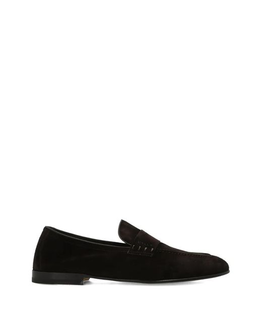 Bally Black Panelled Leather Loafers for men