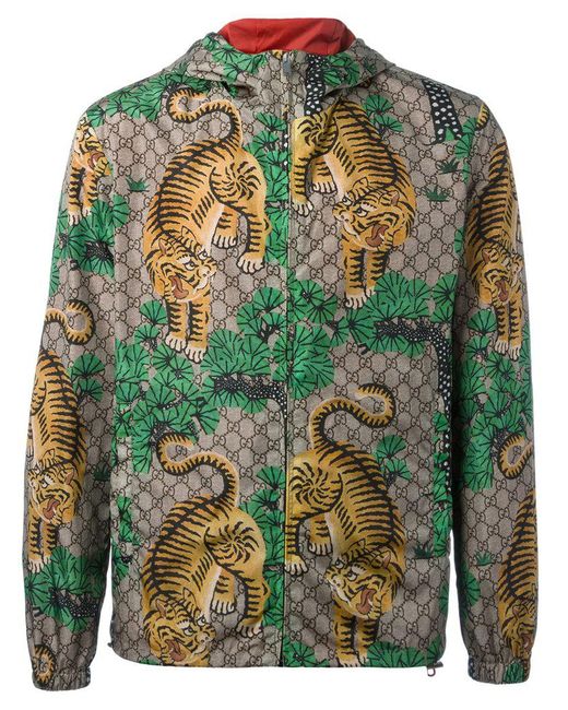 Gucci Green Bengal Tiger Print Jacket for men