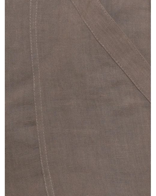 Emme Gray Emmadorni Linen Bermuda Shorts