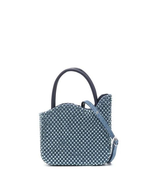 Le Silla Blue Gilda Rhinestone-Embellished Mini Bag
