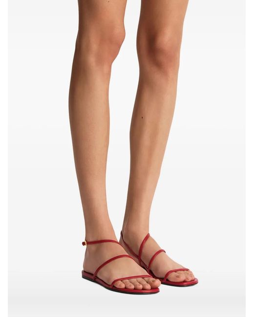 Khaite Red Sandalen Loop Aus Leder