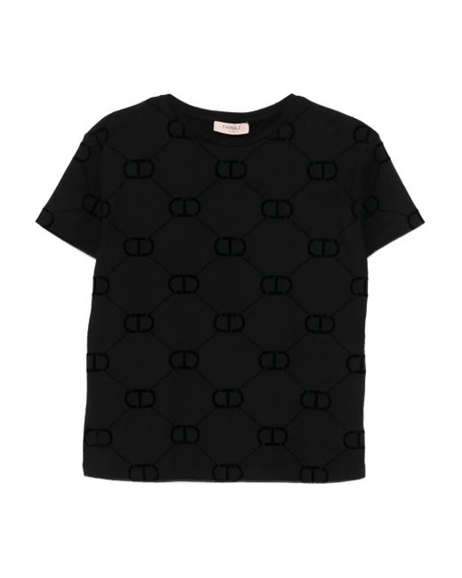 Camiseta con logo Twinset de color Black