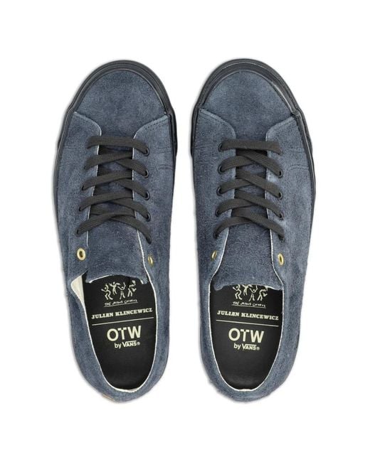 Vans Blue Suede-Finish Low-Top Sneakers