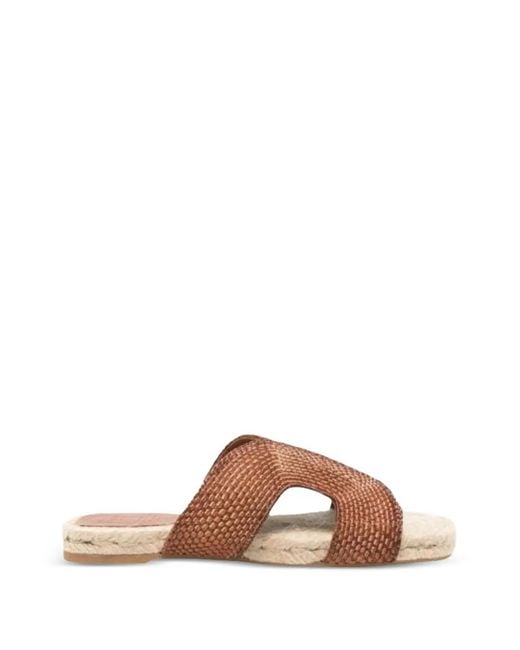 Castaner Brown Pura Woven-Design Espadrilles