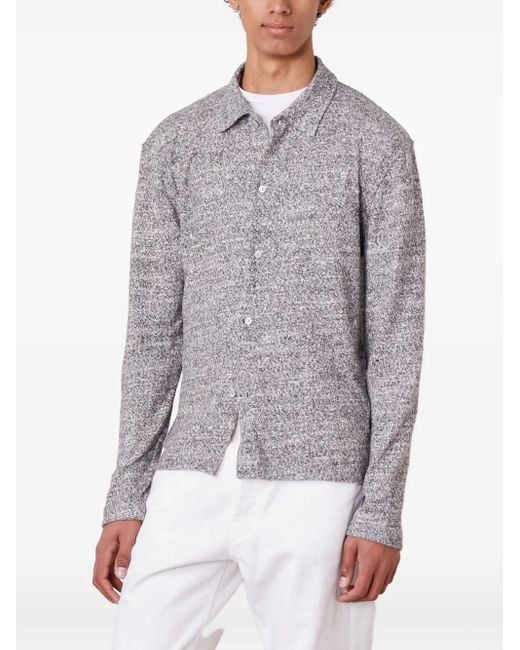 Chemise Bryan Mouchetée À Manches Longues Officine Generale pour homme en coloris Gray