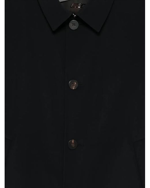 Rrd Black Button-Fastening Coat for men