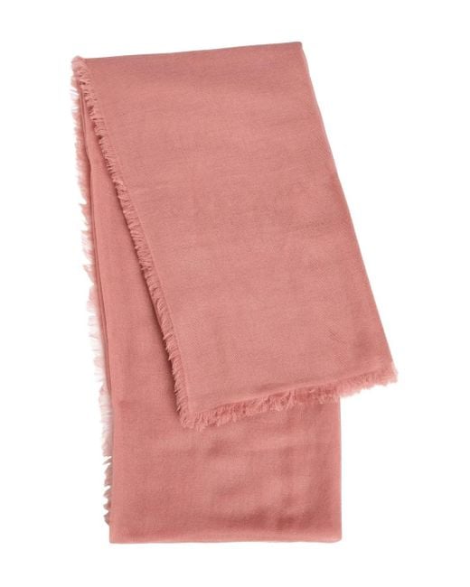 Écharpe Frangée En Cachemire AMA Pure en coloris Pink