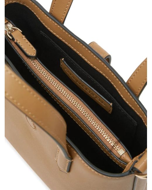 Karl Lagerfeld Kleine Leren Shopper in het Brown