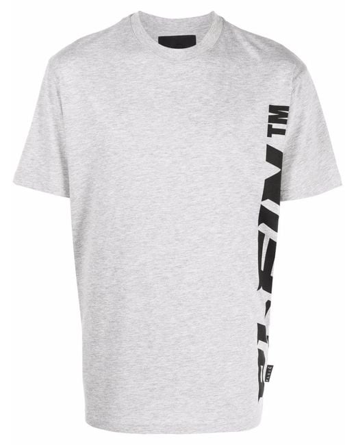 Philipp Plein White Logo-Print Short-Sleeved T-Shirt for men