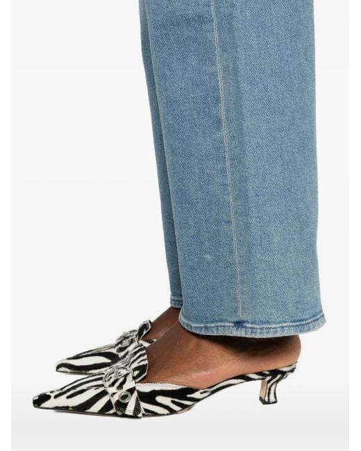 Mother Blue The Spinner Straight-Leg Jeans