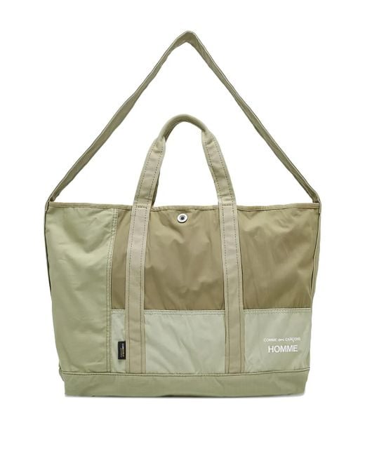 Comme des Garçons Shopper Met Colourblocking in het Green voor heren