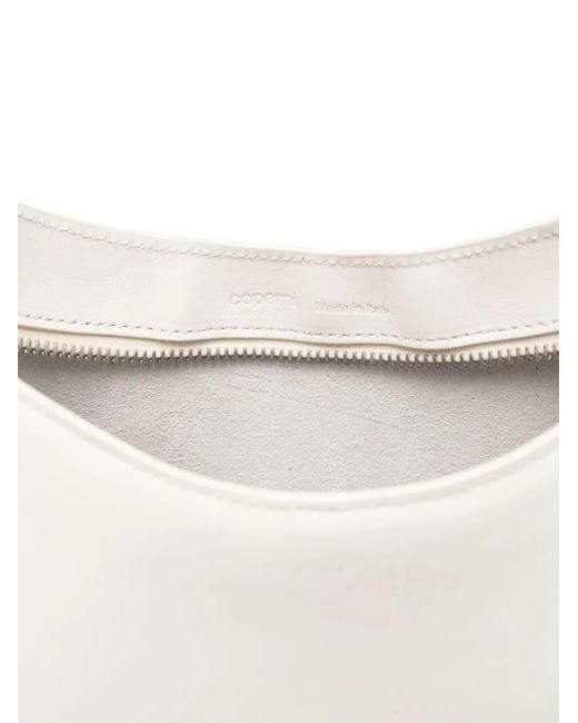 Coperni White Mini Leather Tote Bag