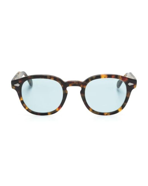Moscot Blue Tortoiseshell-Effect Sunglasses