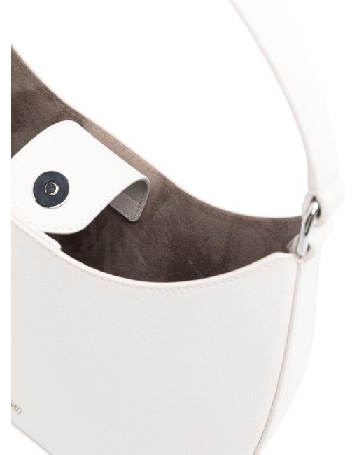 Emporio Armani White Asv Leather Shoulder Bag