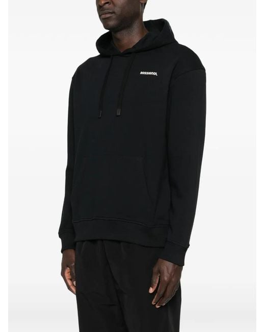 Rossignol Black Logo-Print Hoodie for men