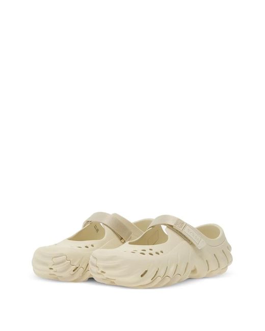 CROCSTM White Echo Perforated Touch-Strap Slip-Ons