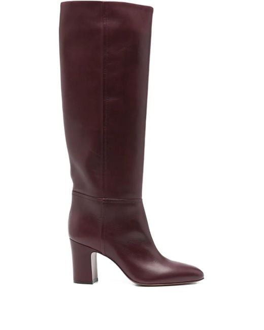 Paris Texas Red 70mm Leather Block-heel Boots