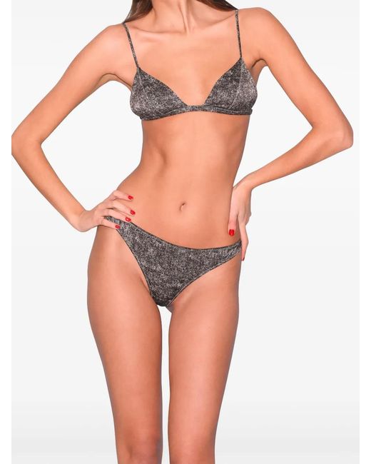 Fleur du Mal Gray Luxe Thong