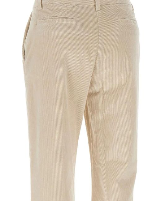 Eleventy Natural Corduroy Welt-Pocket Trousers