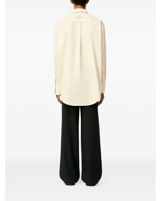 AMI カットオフエッジ シャツ White