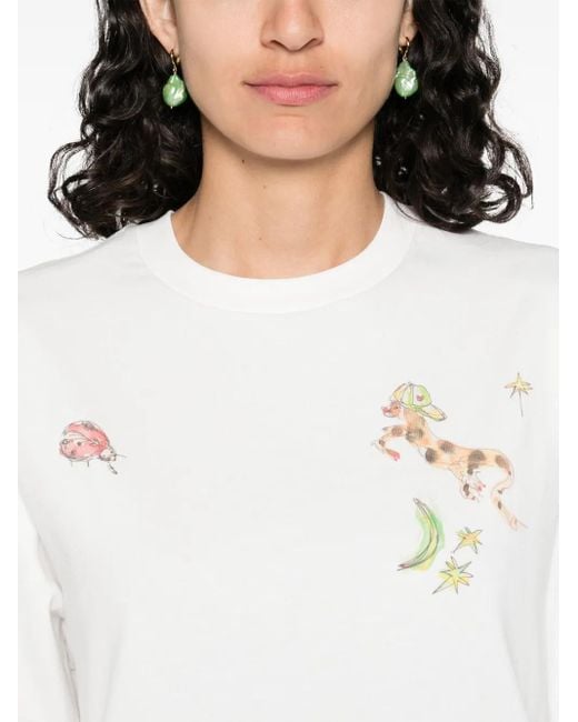ALÉMAIS White Graphic-Print T-Shirt