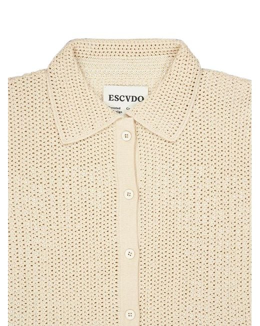 Escvdo Natural Solar Hand-Knitted Cotton Shirt