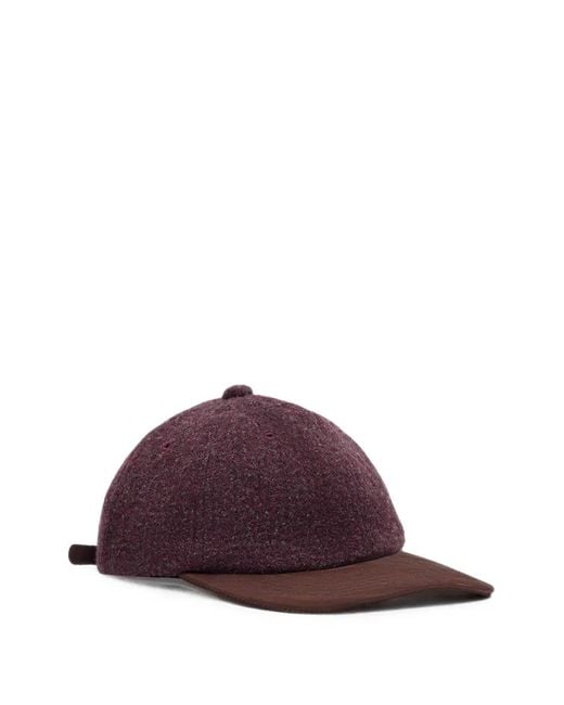 Comme des Garçons Purple Herringbone-Wool Baseball Cap for men