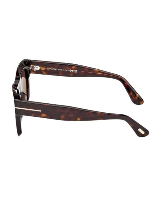 Tom Ford Brown Square-Frame Sunglasses