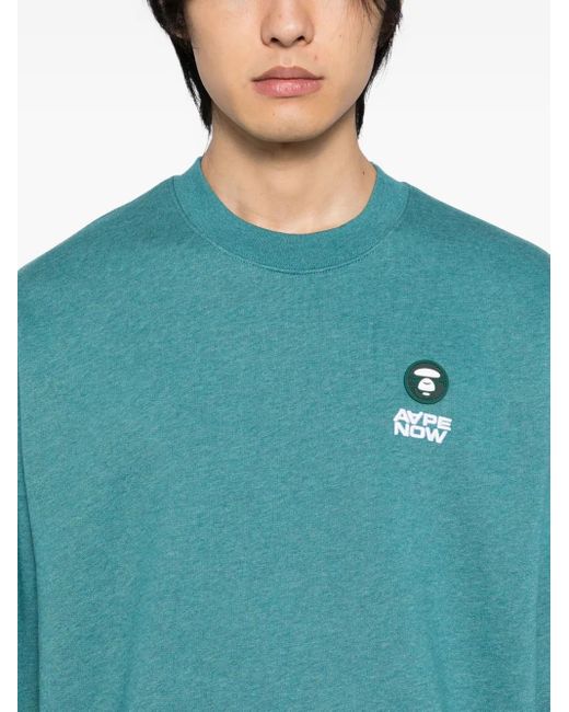 Sweat À Logo Appliqué Aape By A Bathing Ape pour homme en coloris Blue