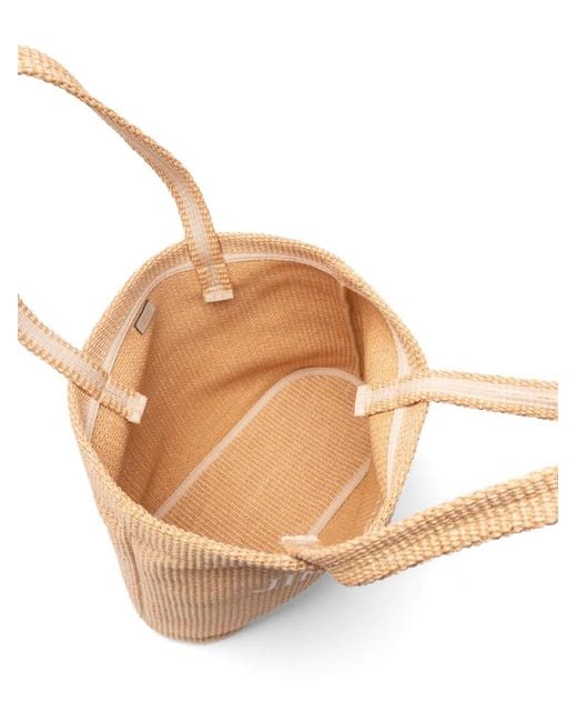 Jimmy Choo Natural Logo-Lettering Beach Bag