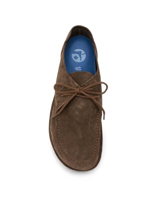 Birkenstock Brown Utti Lace Lace-Up Derby Shoes for men