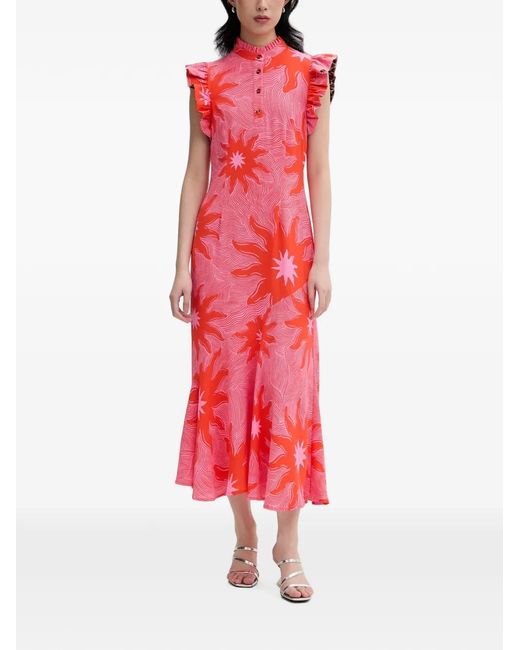 Never Fully Dressed Red Remi Midi Dress